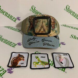 Goorin Bros Friday Drop Smile Insurance Eat Pray Love You Going Places Hat Cap